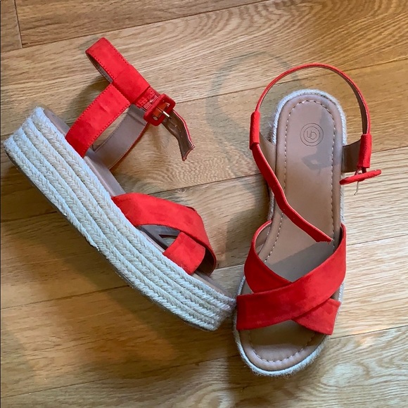 Urban Outfitters Shoes - UO Red Espadrille Sandals